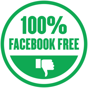Facebook-free business badge